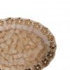 Prato Flores Douradas Oval 25CM