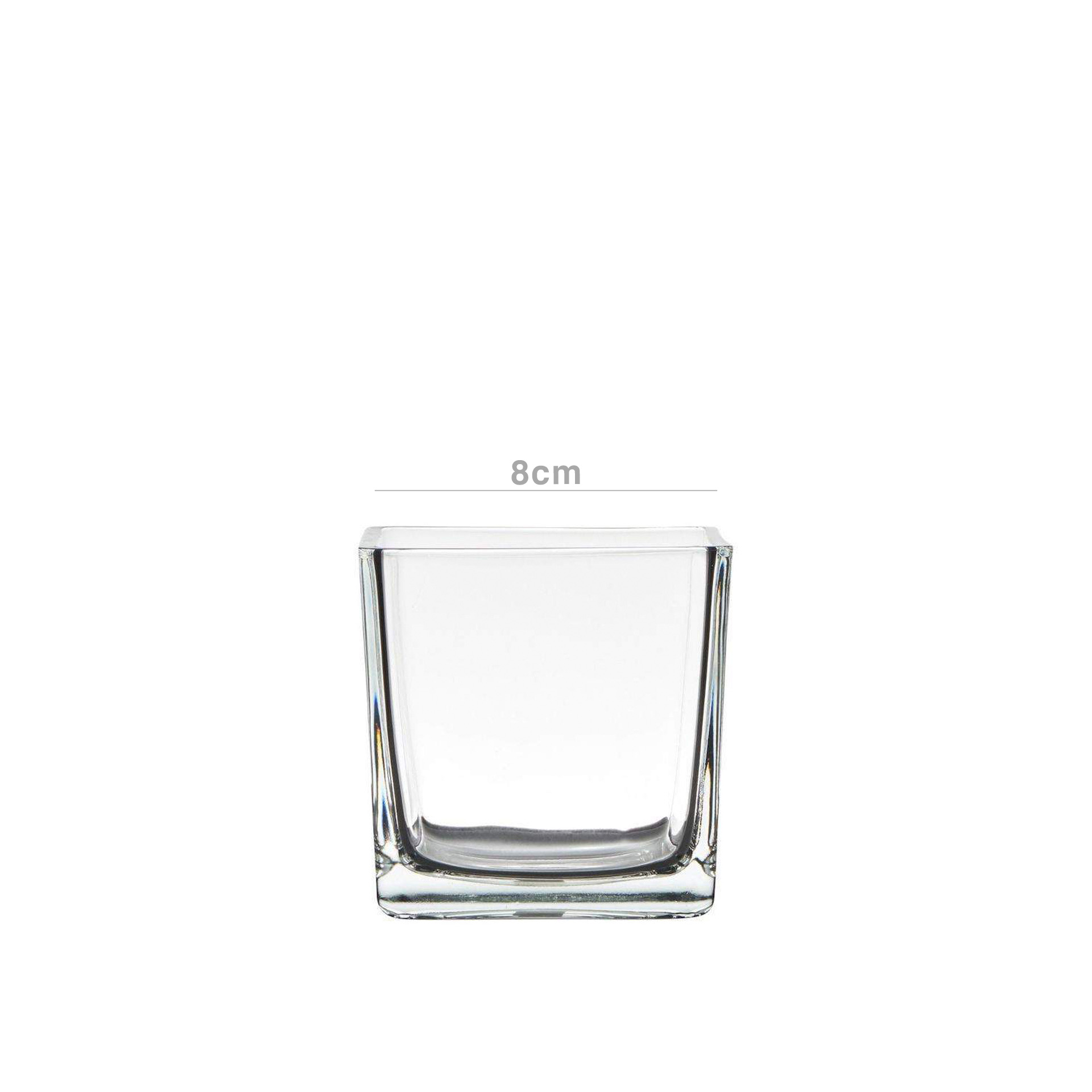 Jarra Vidro Quadrada 8X8cm