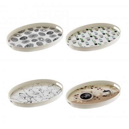 Tabuleiro Melamina Oval 44.7X30X4cm