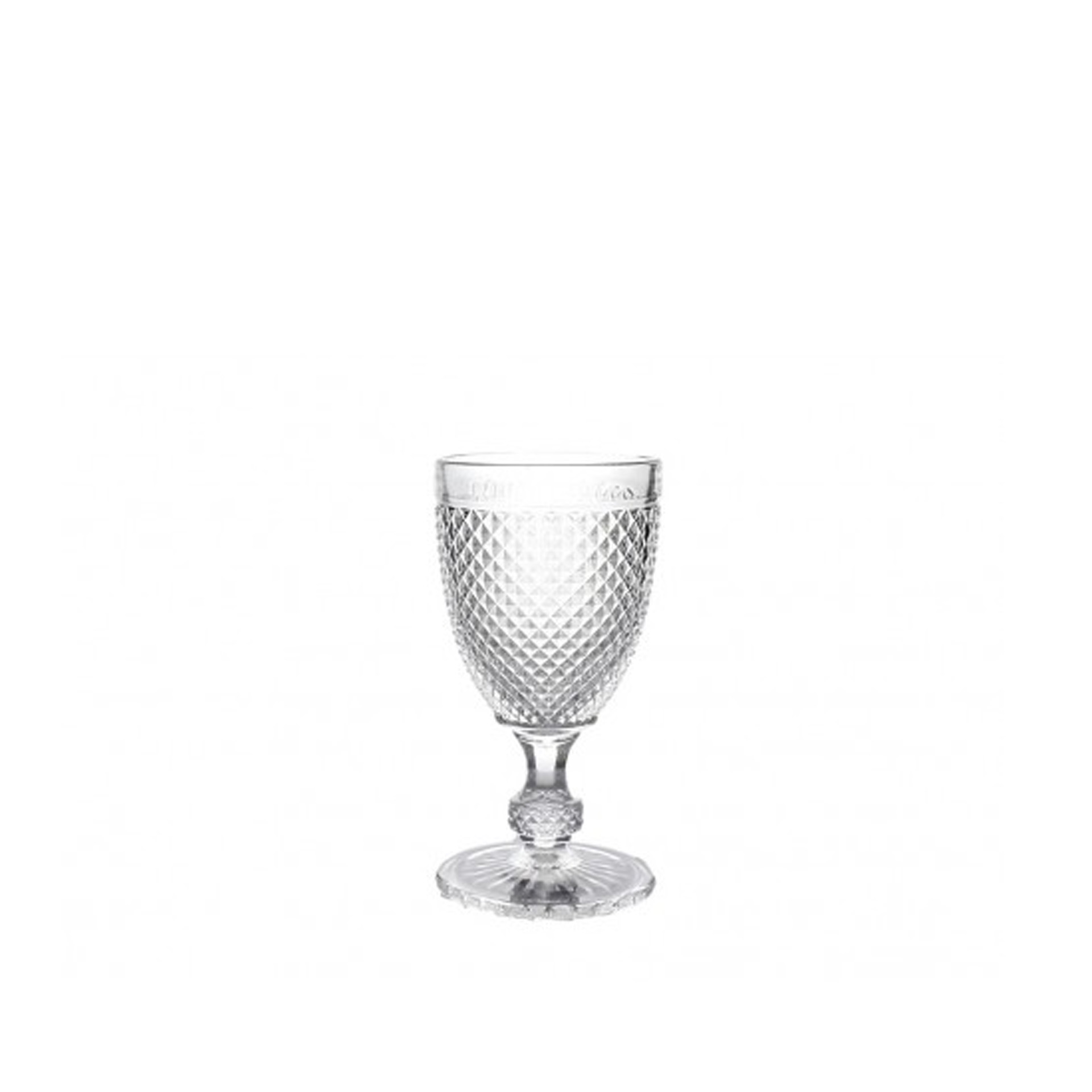 Copo Picotado com Pé Transparente 230ml 7.5X14.7cm