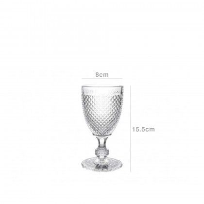 Copo Picotado com P� Transparente 230ml 7.5X14.7cm