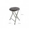 Banco Redondo Tampa Mrmore Dark 30X30X45cm