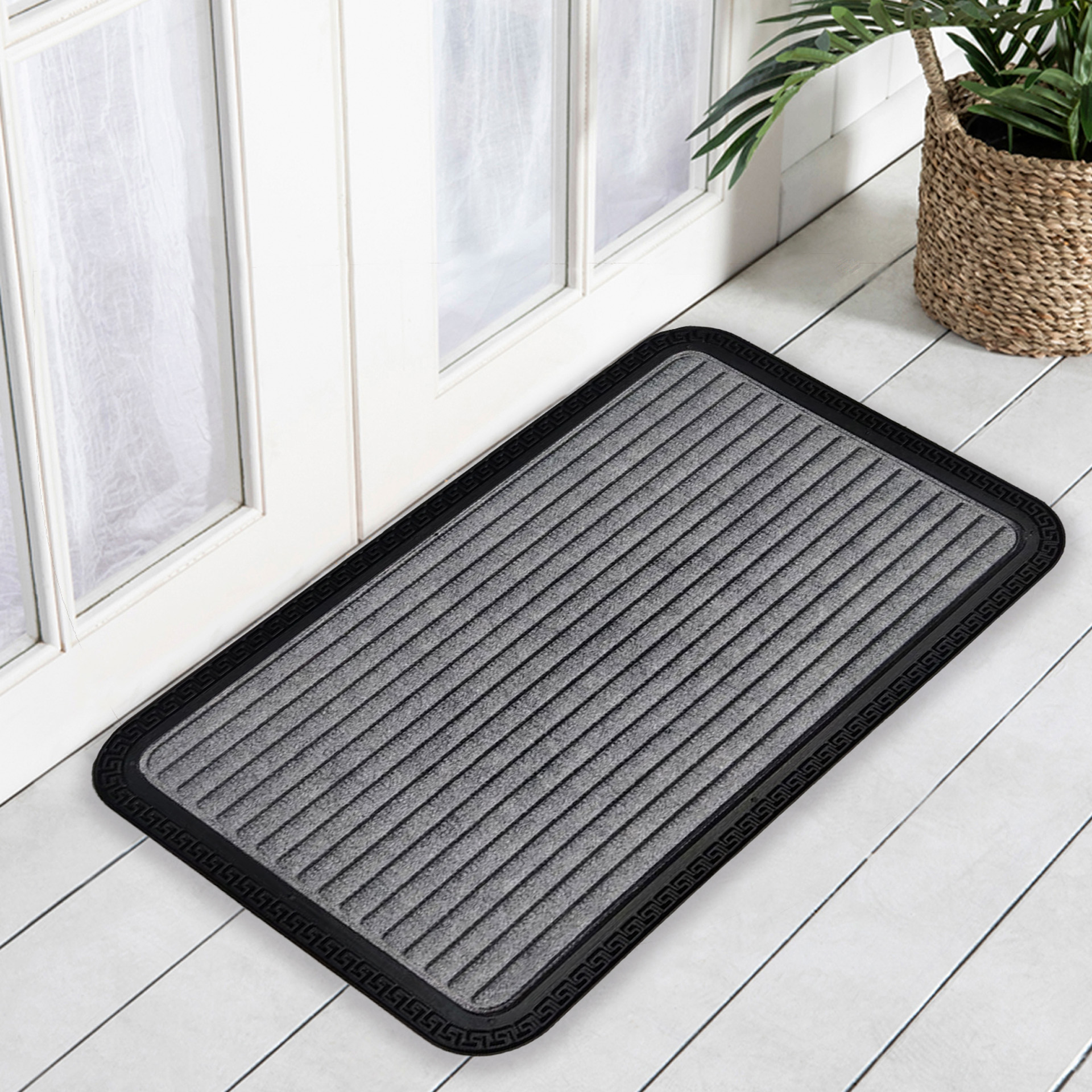 Tapete Porta Cinza Claro 40X60cm