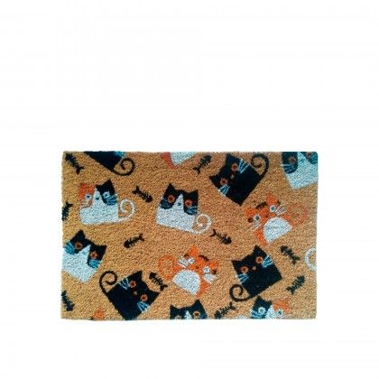 Tapete Porta Fibra Coco / Borracha 39X59cm
