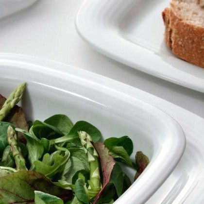 Prato Duo Quadrado Branco 19cm