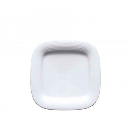 Prato Duo Quadrado Branco 19cm