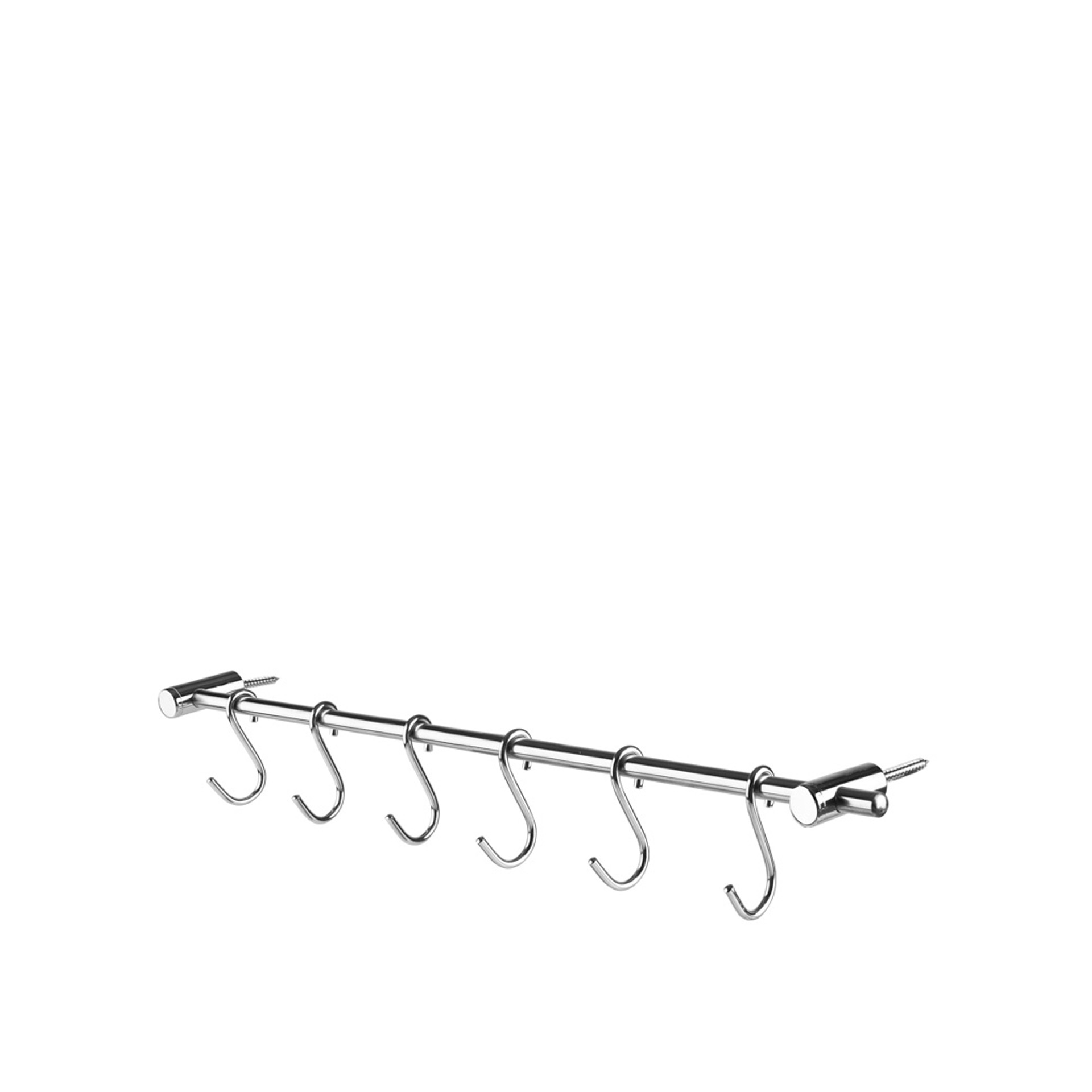 Suporte Parede Inox 10 Ganchos 50cm