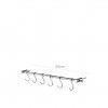 Suporte Parede Inox 10 Ganchos 50cm