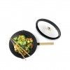 Wok Alumnio com Tampa Vidro 30cm