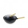 Wok Alumnio com Tampa Vidro 30cm