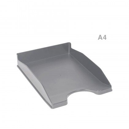Tabuleiro Plástico A4 Opaco Cinzento Tabuleiro Plástico A4 Opaco Cinzento