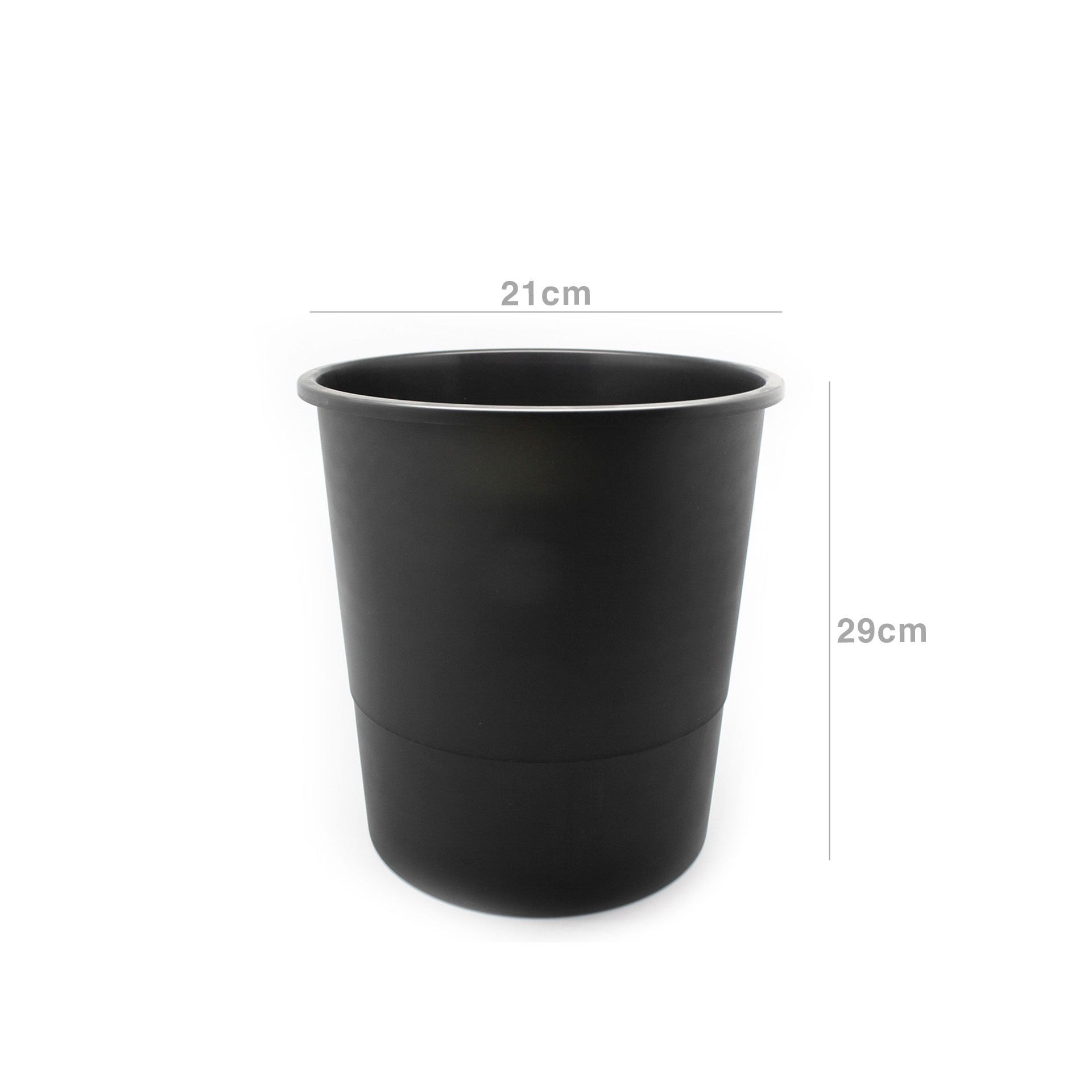 Cesto Papéis Opaco Preto 12L