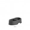 Comedouro Duplo Plstico Redondo Antracite 500+500ml 23X19X7.5cm