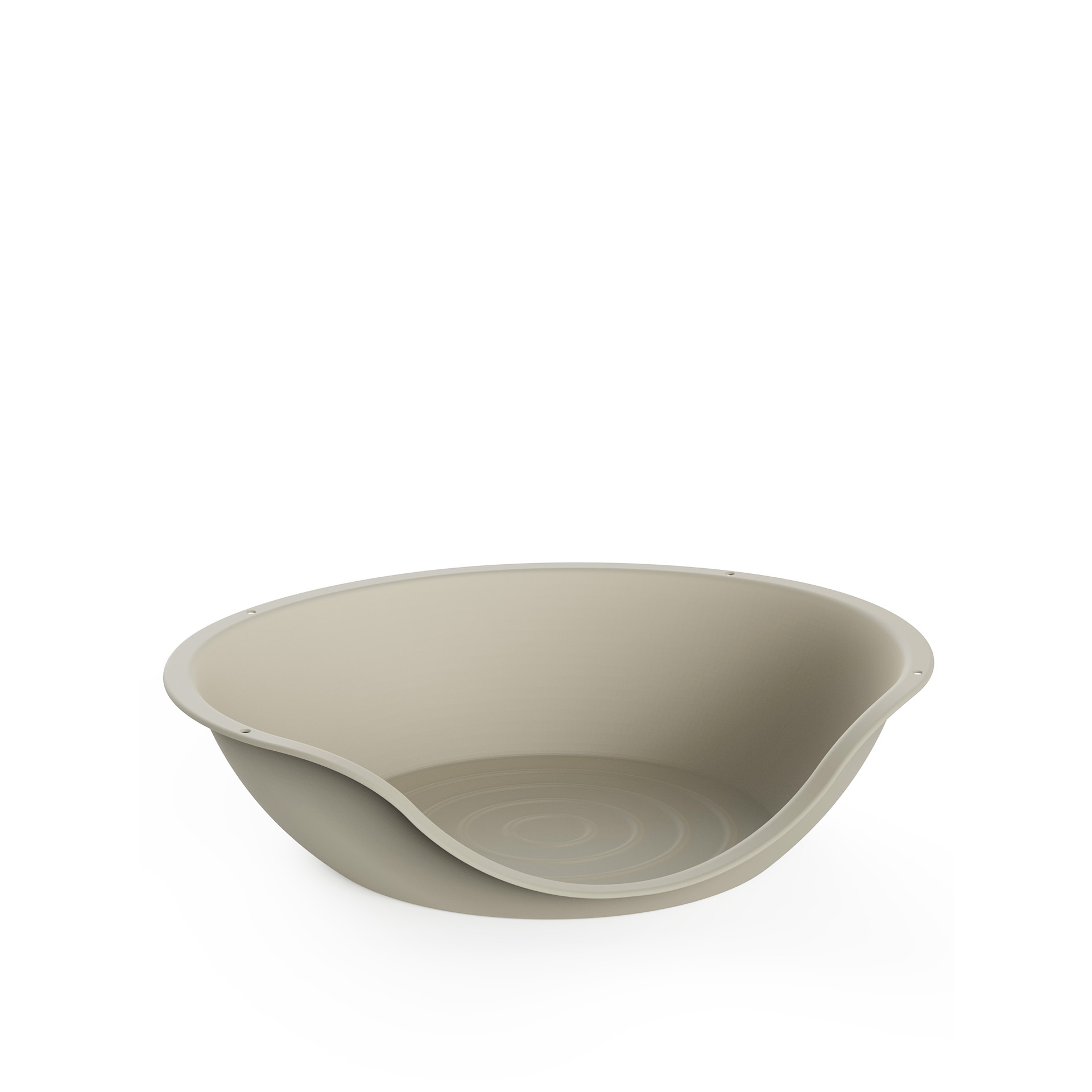 Cama Pet Plástico Oval Bege 66X53X16cm