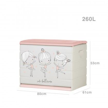 Baú Bailarinas 260L 80X61X53cm Baú Bailarinas 260L 80X61X53cm