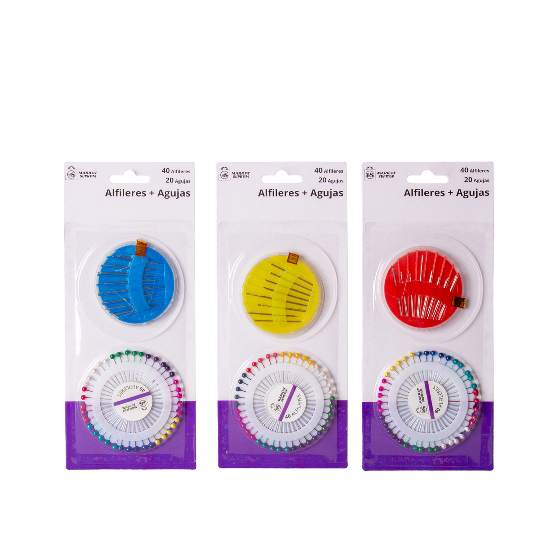 Conjunto Costura com 40 Alfinetes + 20 Agulhas