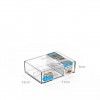 Caixa Organizadora Dividida Transparente A6 17X13X6cm