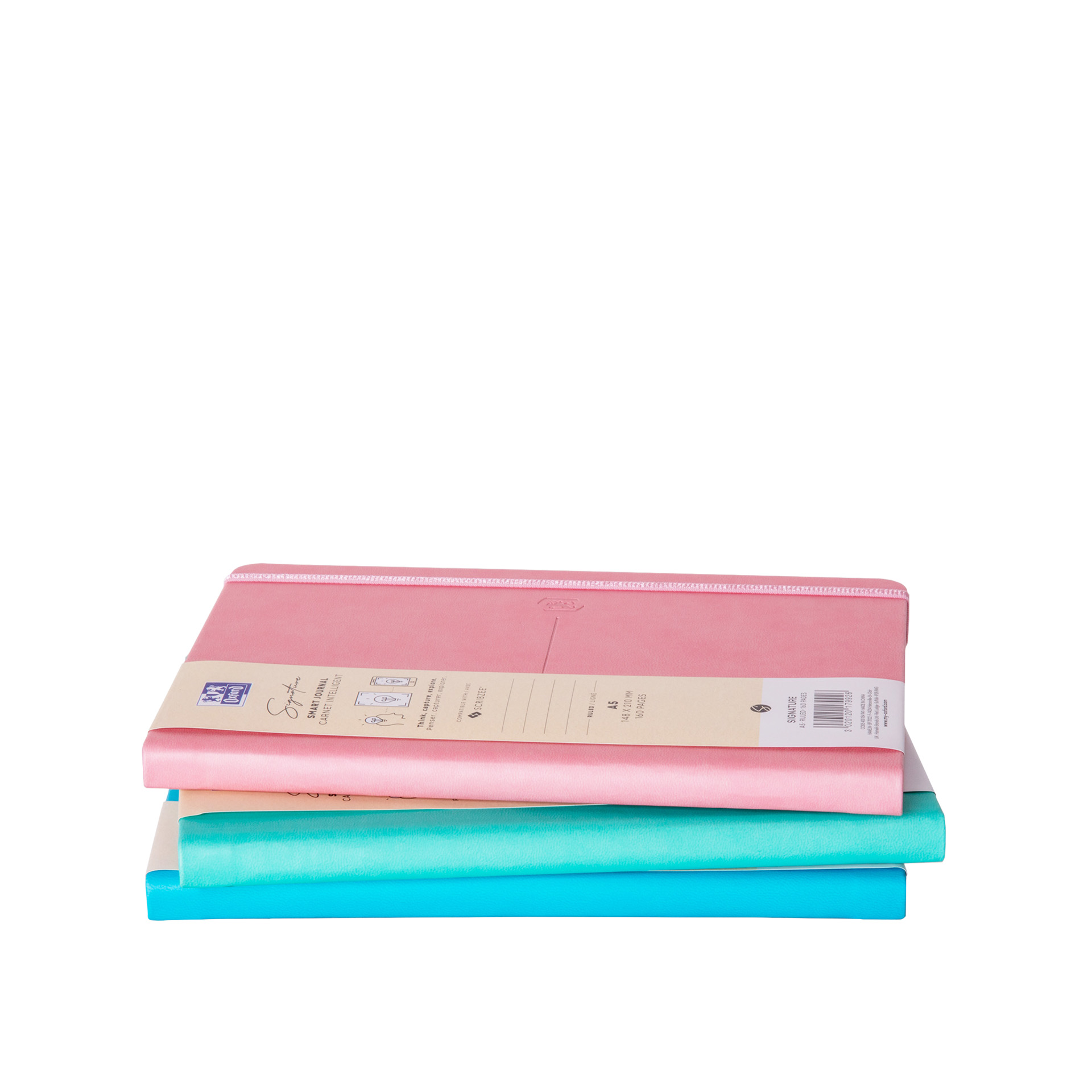 Caderno Oxford A5 + Caneta Bic 1mm + 2 Recargas Pastel