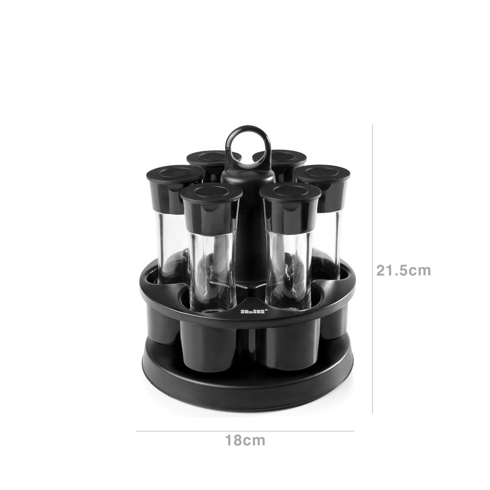 Suporte Giratório com 6 Frascos 18X21.5cm