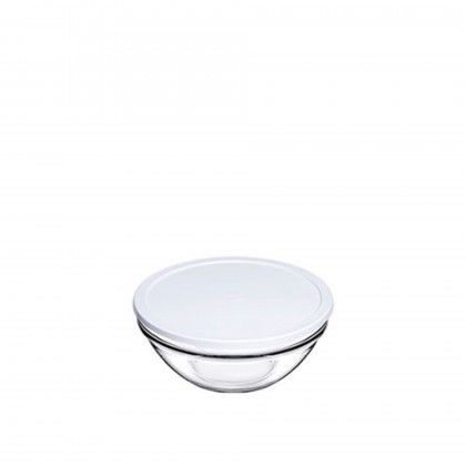 Saladeira Vidro Chefs Tampa Plstica 595ml 14X6.3X14cm