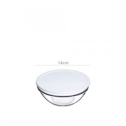Saladeira Vidro Chefs Tampa Plstica 595ml 14X6.3X14cm