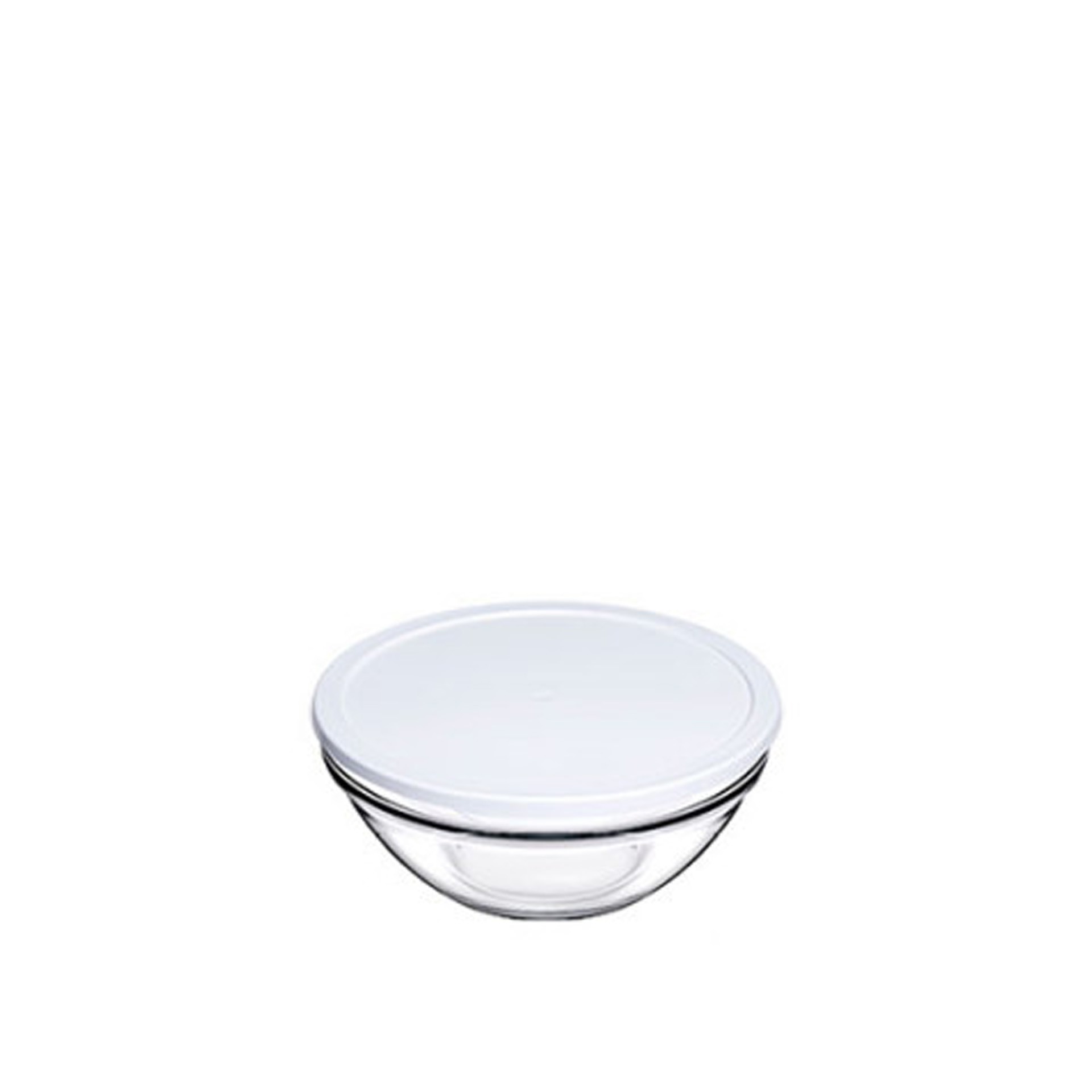 Saladeira Vidro Chefs Tampa Plástica 595ml 14X6.3X14cm