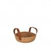 Cesto Vime Seagrass com Asas Pele Castanho 25X7cm