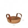 Cesto Vime Seagrass com Asas Pele Castanho 25X7cm