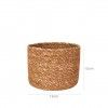Cesto Vime Seagrass Cnica Castanho 19X12cm