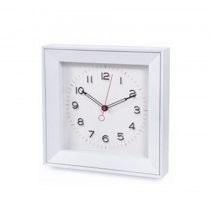 Relgio Parede Timemark Vidro Branco 30X30cm