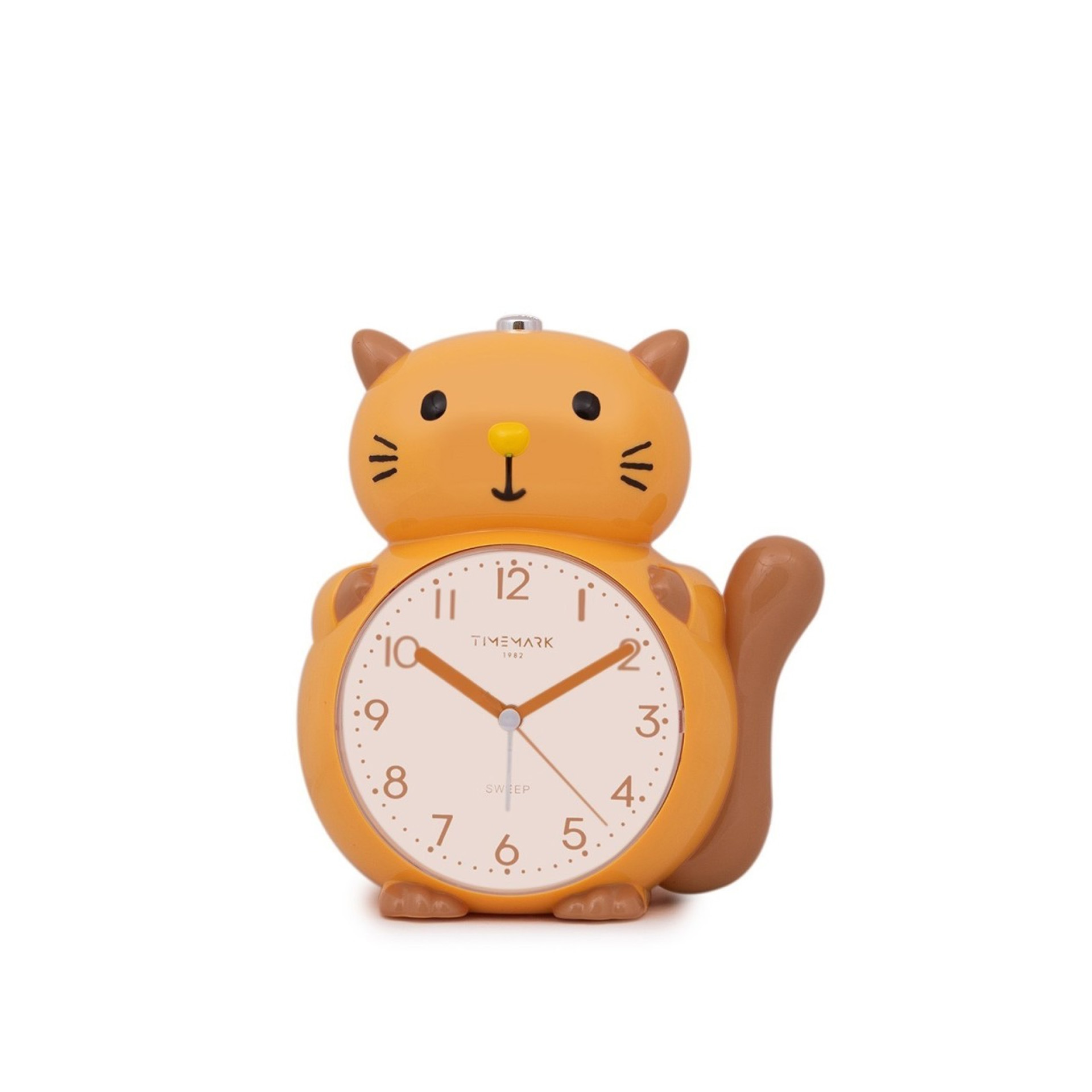 Despertador Analógico Infantil Botas Plástico Laranja 20X16X13cm