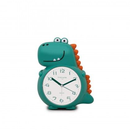 Despertador Anal�gico Infantil Dino Pl�stico Azul 22X15X12cm