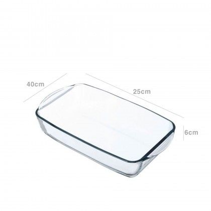 Assadeira Borcam Vidro 40X25X6cm