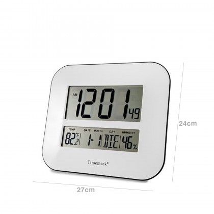 Relgio Parede Timemark Ttil Vidro Branco 27X24X2Cm