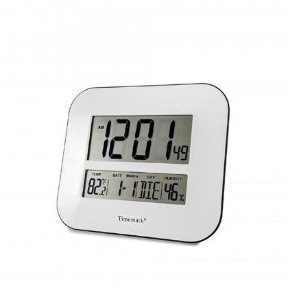 Relgio Parede Timemark Ttil Vidro Branco 27X24X2Cm