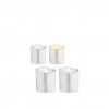 Vela Tealight Led Prateado Pack 3