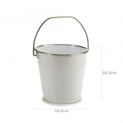 Balde Metal Fio Prata 1500ml 16.5X18.5X23.5cm