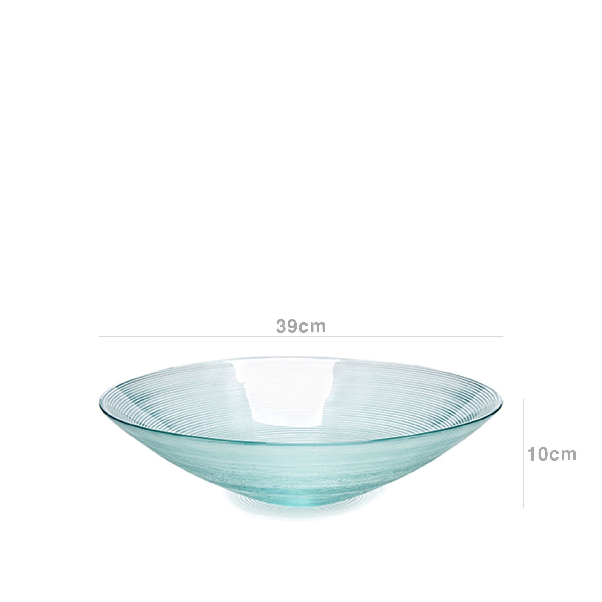Centro Mesa Vidro Rayas 39X10cm