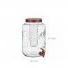 Dispensador Vidro com Torneira 8000ml 20.7X31.5cm
