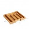 Porta Talheres Bambu 6 Divises 38X29X5cm
