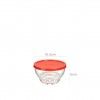 Saladeira com Tampa 275ml 10.5X6cm Pack 3