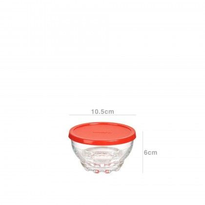 Saladeira com Tampa 275ml 10.5X6cm Pack 3