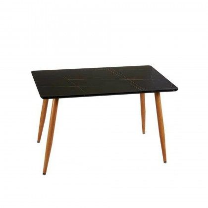 Mesa Efeito Mrmore Preto 75X70X120cm
