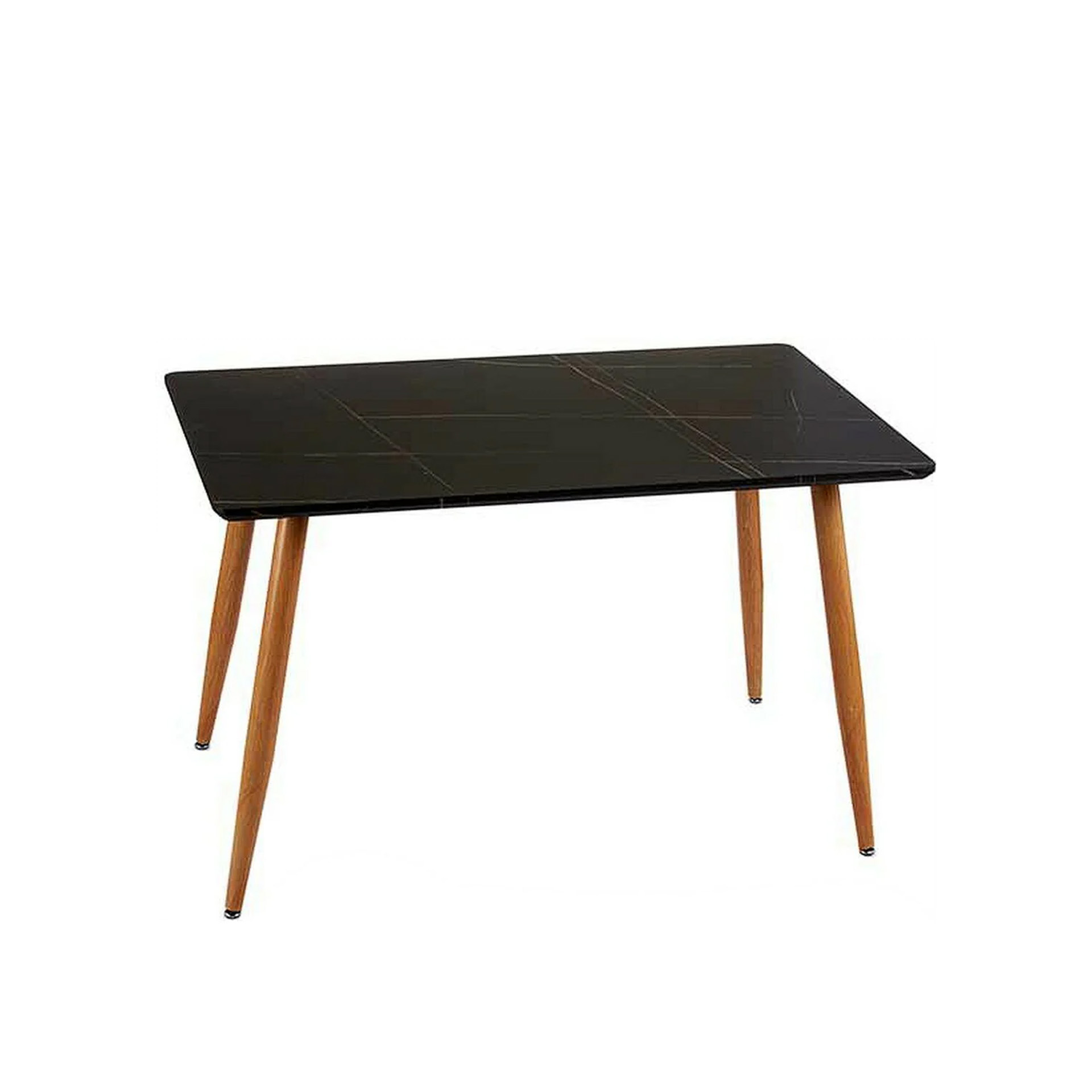 Mesa Efeito Mármore Preto 75X70X120cm