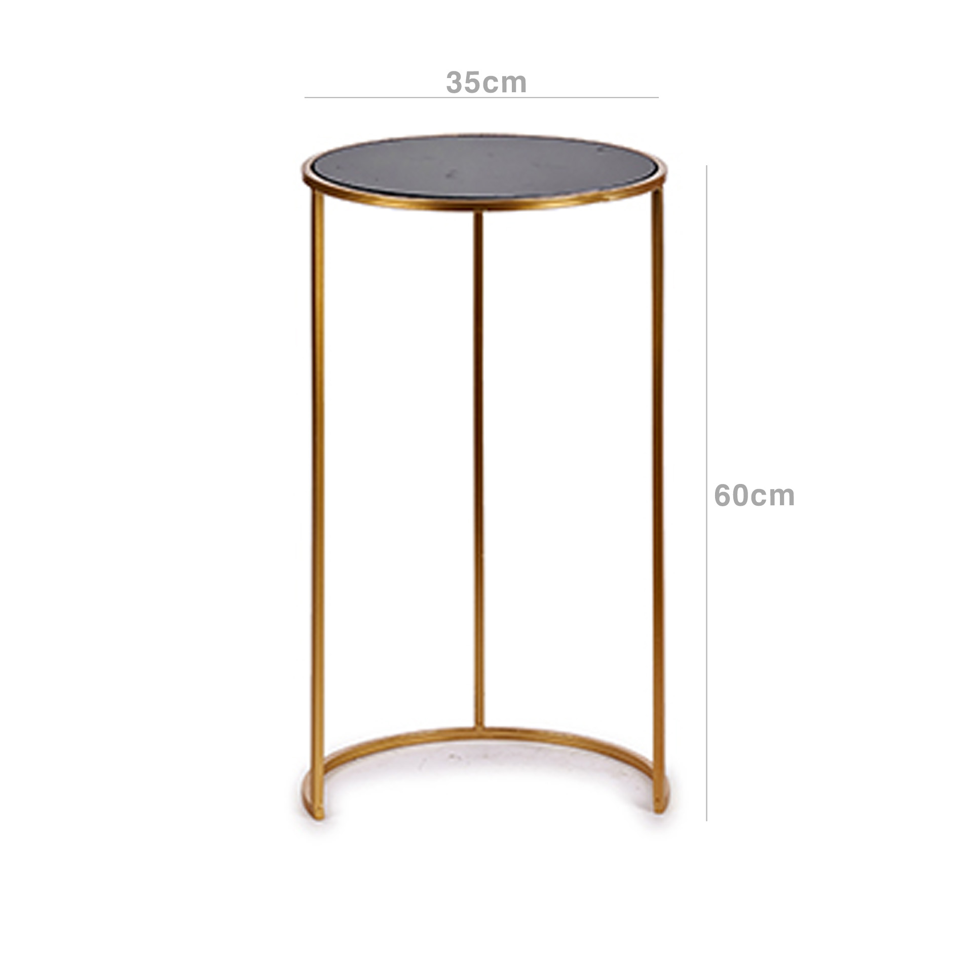 Mesa Apoio Metal Redondo 35X60cm