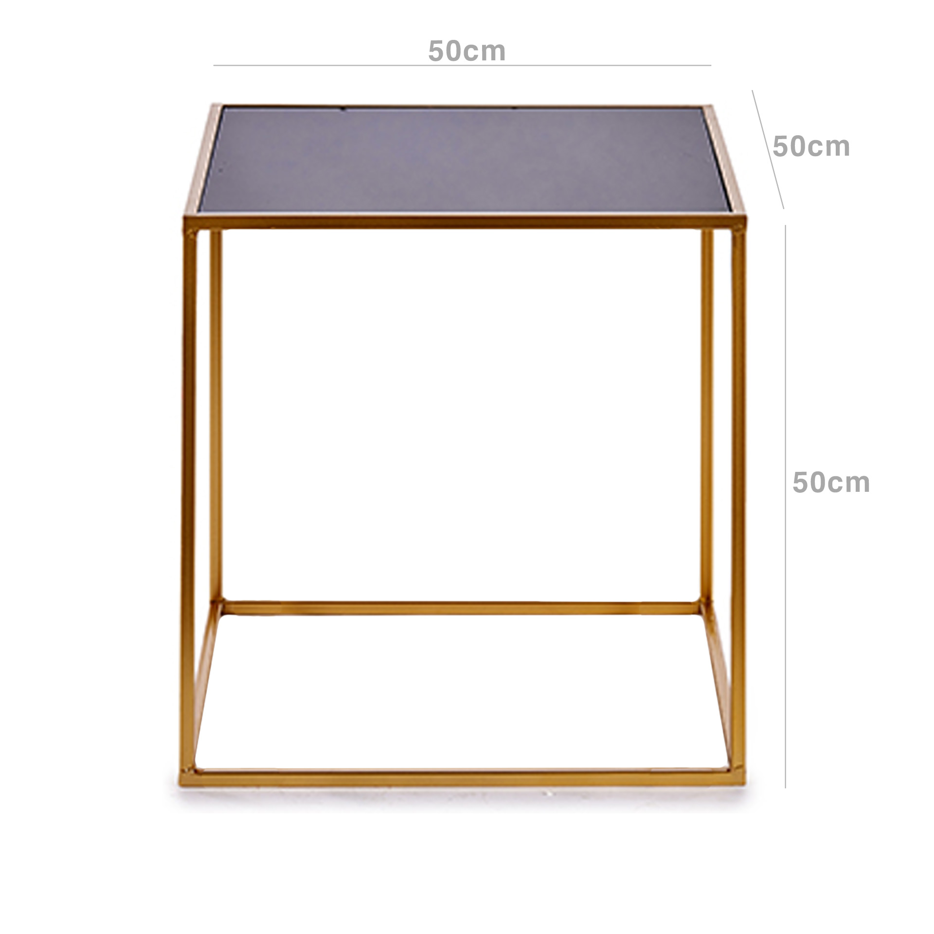 Mesa Apoio Metal Quadrado 50X50X50cm