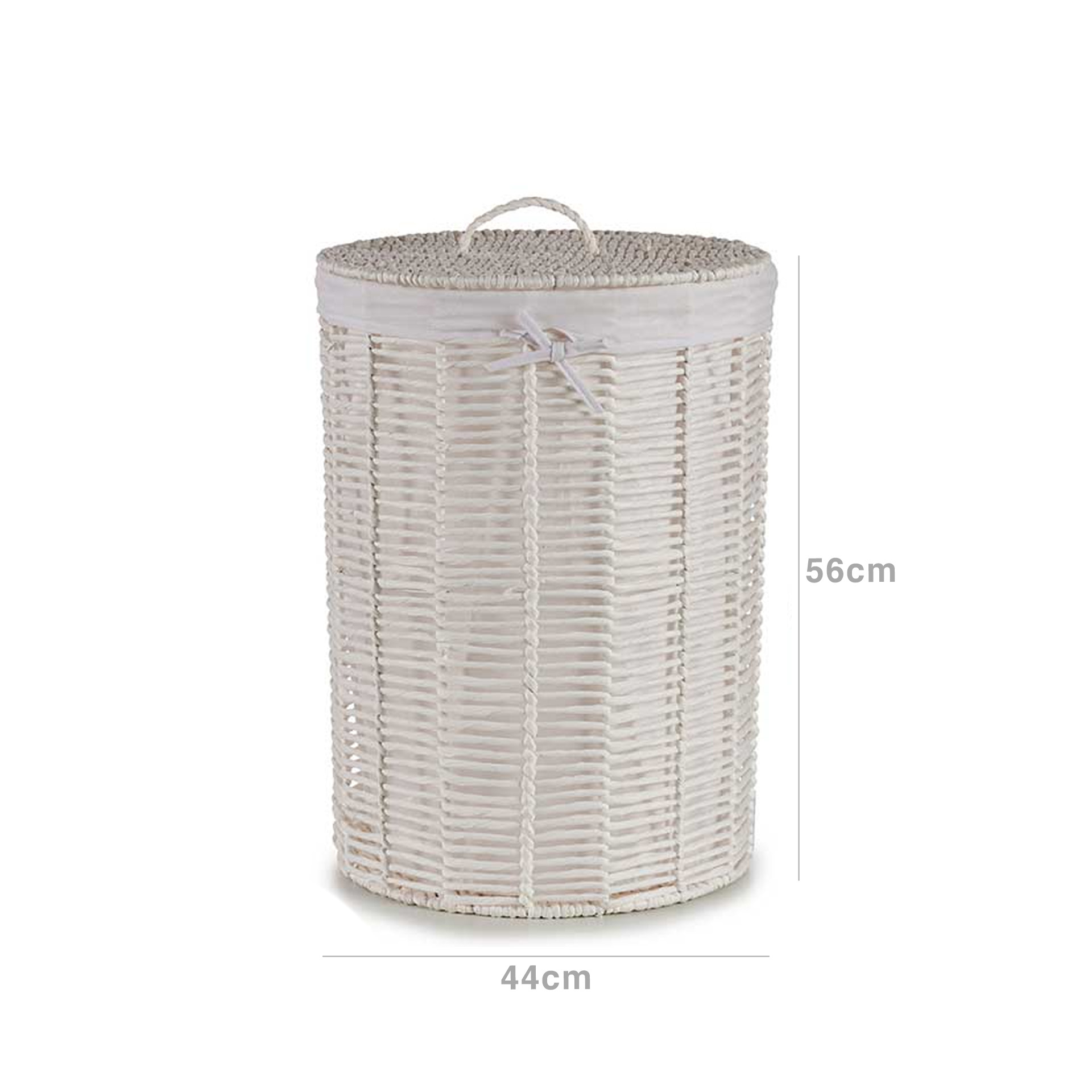 Cesto Multiusos Tela / Vime Redondo 76L 44X56cm