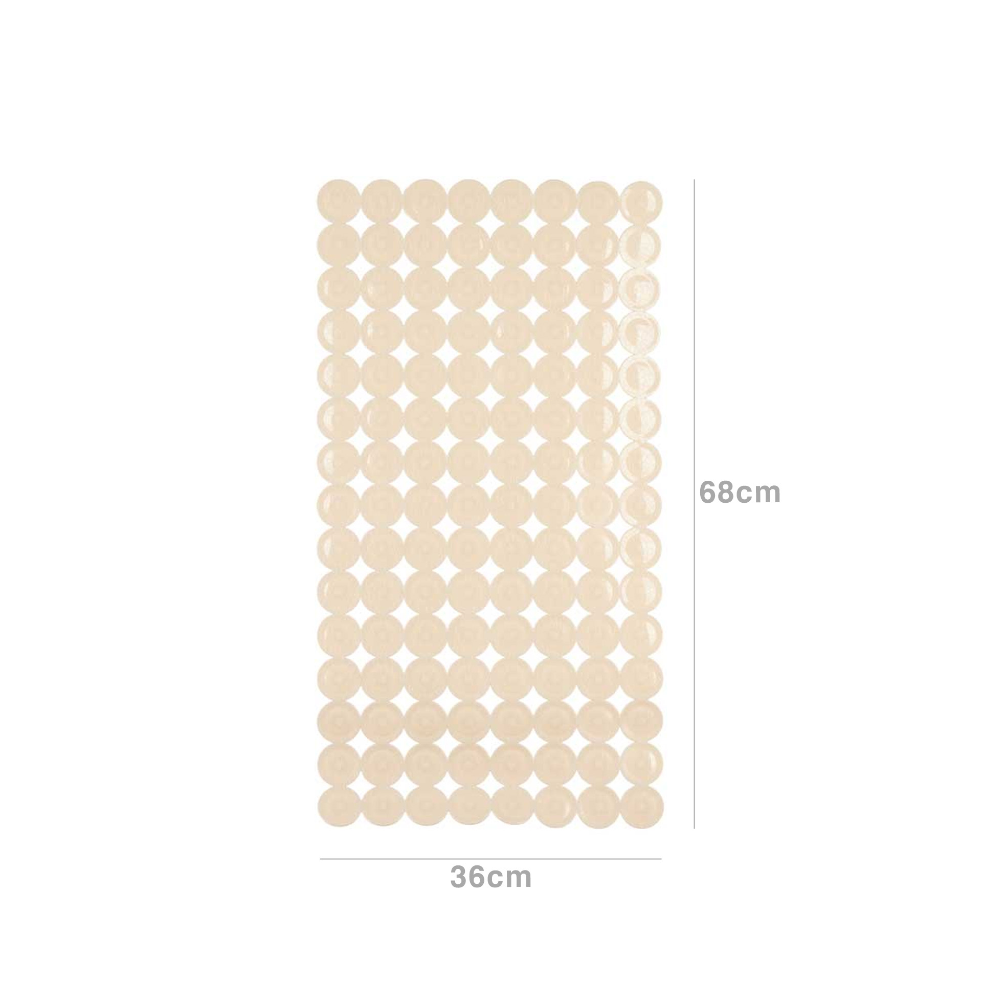 Tapete Banheira Bege 68X36X1cm