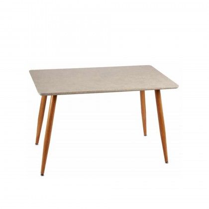 Mesa Efeito Pedra Branco 75X70X120cm