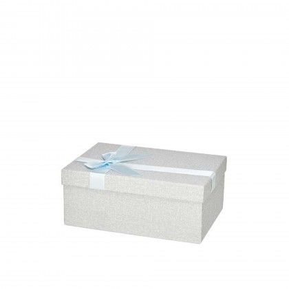 Caixa Carto Presente Lao Cinza 23X16X10cm